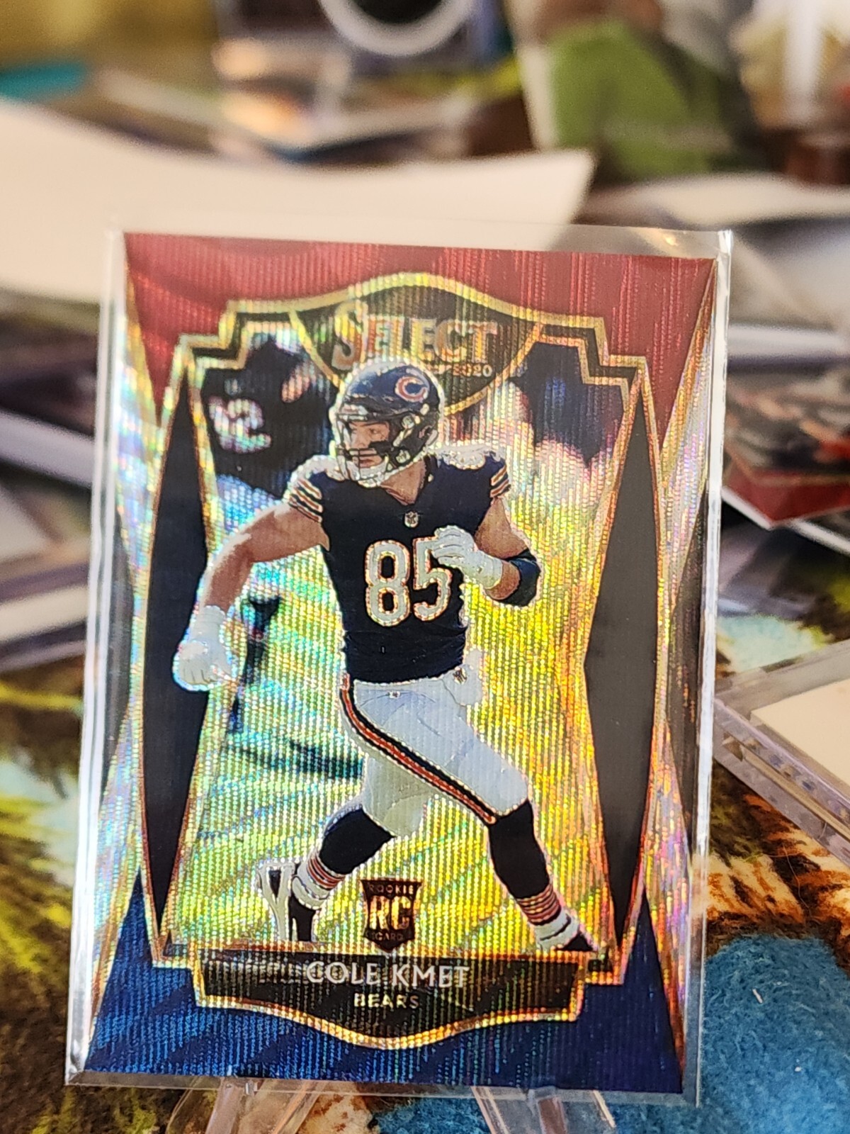 2020 Panini Select Cole Kmet #174 Premier Level Tri-Color Prizm /199 RC Bears