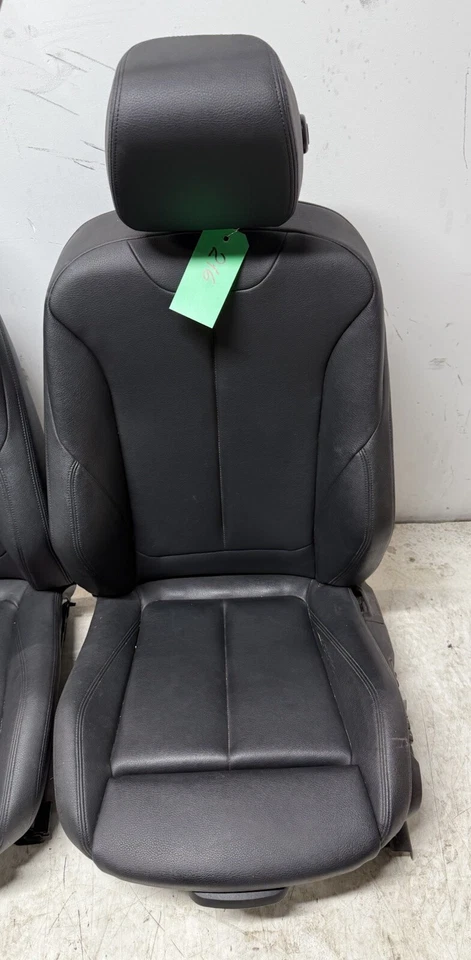 12-18 OEM BMW F30 F34 F36 335i Front Driver Passenger Seats Black PAIR - Image 2 of 4