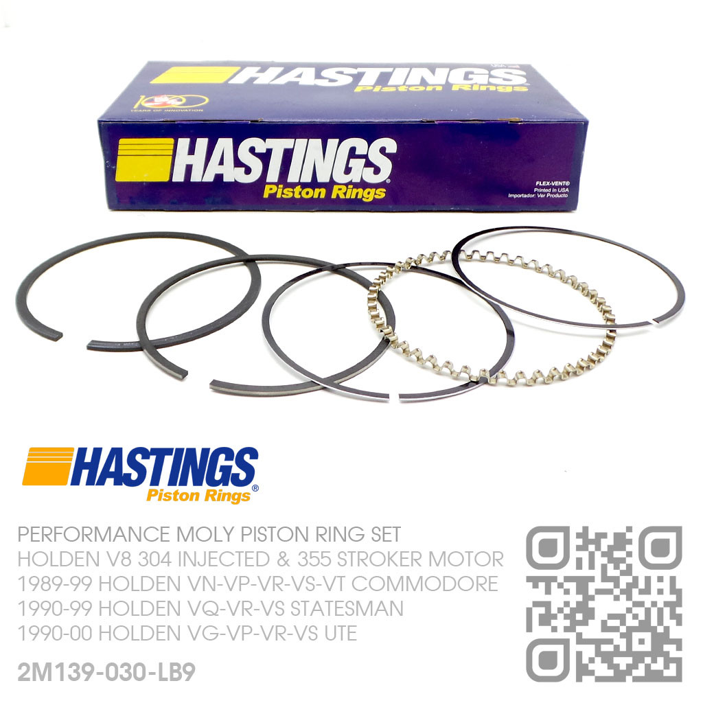 HASTINGS +0.030" MOLY PISTON RINGS V8 304 355 [HOLDEN VNVPVRVSVT COMMODORE] eBay