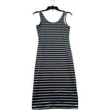 Shein Dress Womens Size XS Black White Striped Sleeveless