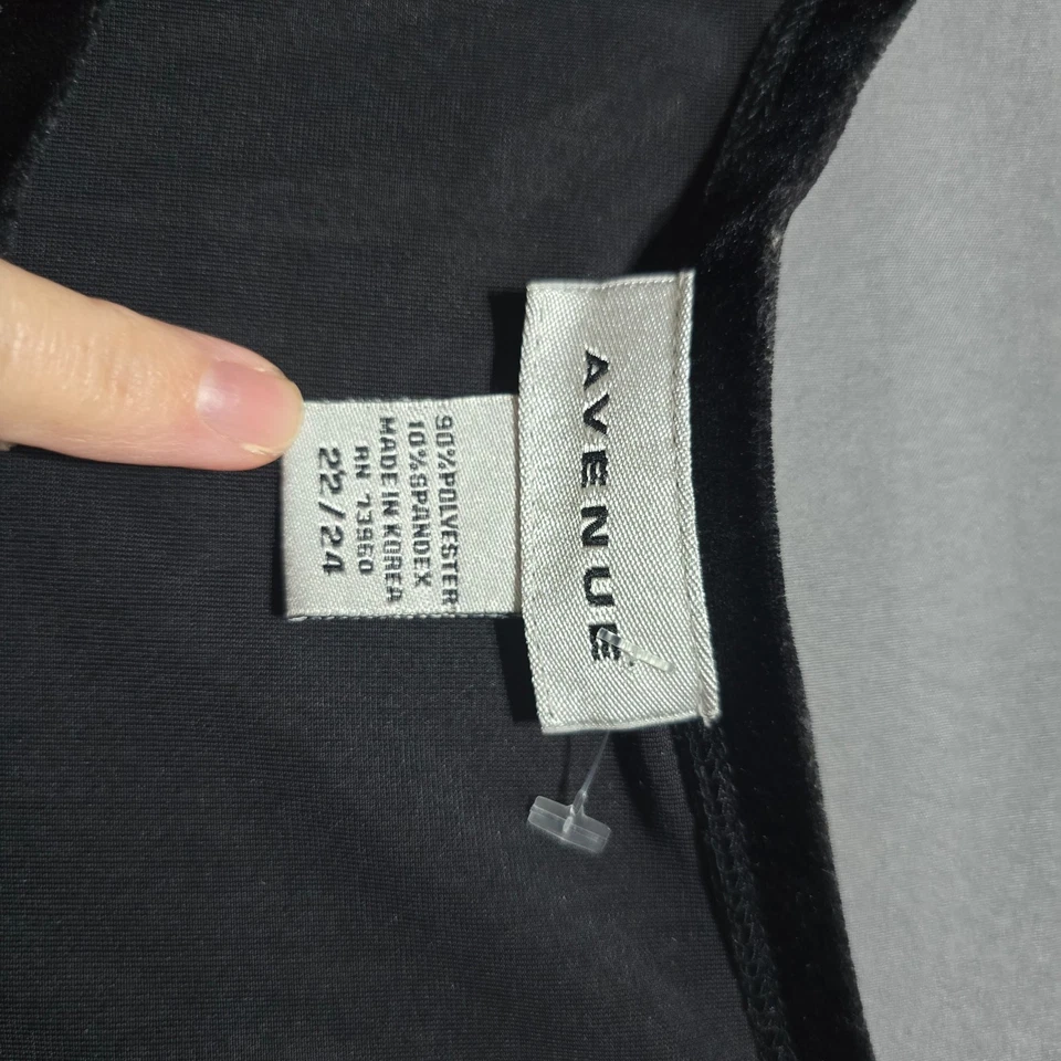 Camiseta sin mangas Avenue terciopelo negro 22 24 vacaciones gótico hada oscura caprichoso básico Foto 4 de 4