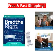 Extra Strength Clear Nasal Strips for Sensitive Skin - Stop Snoring Breathe...