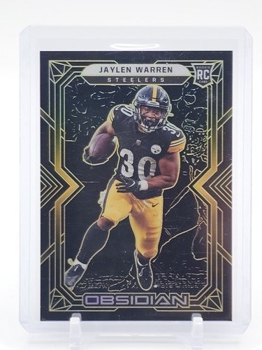 JAYLEN WARREN 2022 PANINI OBSIDIAN YELLOW /25 ROOKIE RC #167 STEELERS Q3668