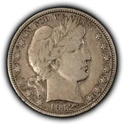 1912-D 50c Barber Silver Half Dollar - Fine/VF - SKU-H3880