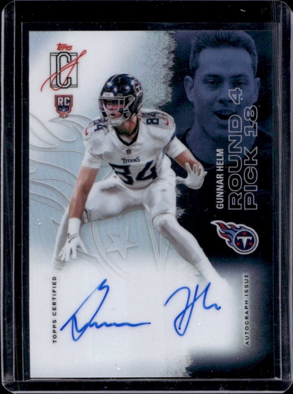 2025 Topps Signature Class Gunnar Helm RC #166 Titans Rookie