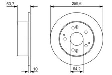 Disque de frein 1 pièce. Gauche - Droite pour HONDA ACCORD VI 2.0/2.2/2.3