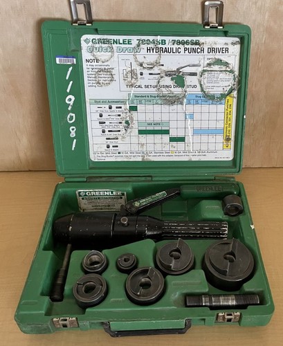Greenlee 7804SB / 7806SB Quick Draw Hydraulic Punch Driver Knockout Set #9081