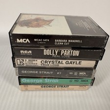 Country Music Cassette Tape Lot George Strait Dolly Parton Crystal Gayle