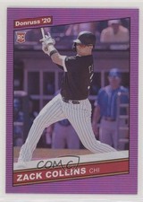 2020 Panini Donruss Retro 1986 Variations Holo Purple Zack Collins #247 03ea