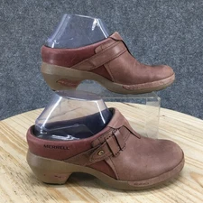 Merrell Shoes Womens 8 Luxe Plunge Clog Brown Casual Closed Toe Block J48518