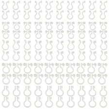 100 Pcs Plastic Earring Components, 5 Styles Clear U Type Earring Findings Pa...