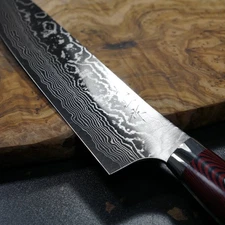 Echizen Chef Knife 210mm SG2 Damascus Micarta Handle Handmade Katayama Japan