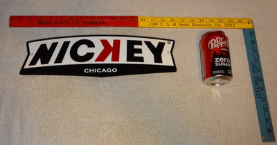 VINTAGE NICKEY CHEVROLET CHICAGO CAR TRUCK DEALERSHIP ENAMEL METAL GASOLINE SIGN