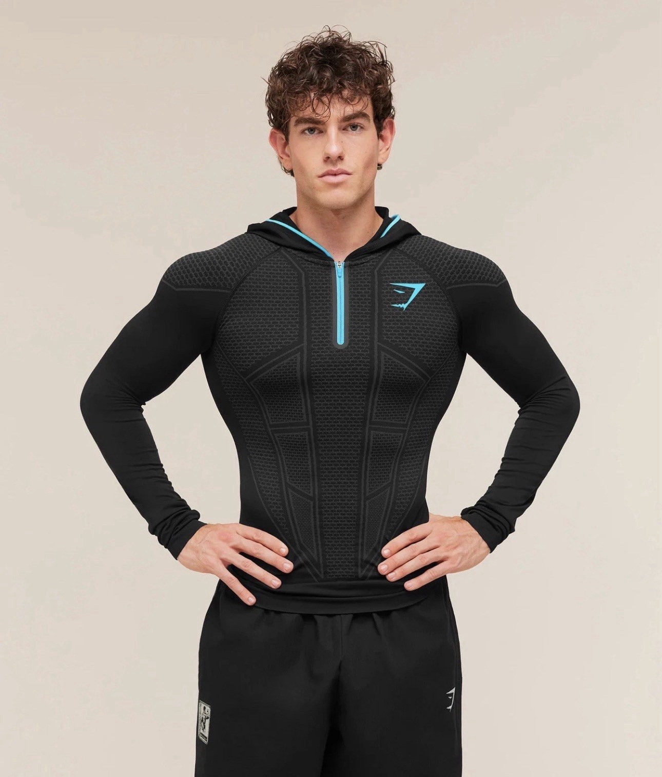 Gymshark Onyx V1 Hoodie Blue/Onyx/Black - Size LARGE Brand New (IN HAND)