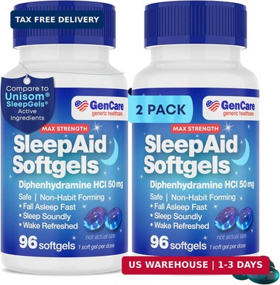 GenCare Maximum Strength Nighttime Sleep Aid Supplement for Adults Deep Sleep Pi