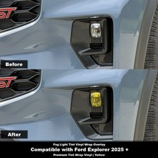 Fog Light Tint Vinyl Wrap Overlay Yellow | fit for Ford Explorer 2025 +