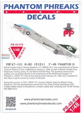 PPD48016 1:48 Phantom Phreaks Decals - F-4B Phantom II VMFAT-101 Sharpshooters