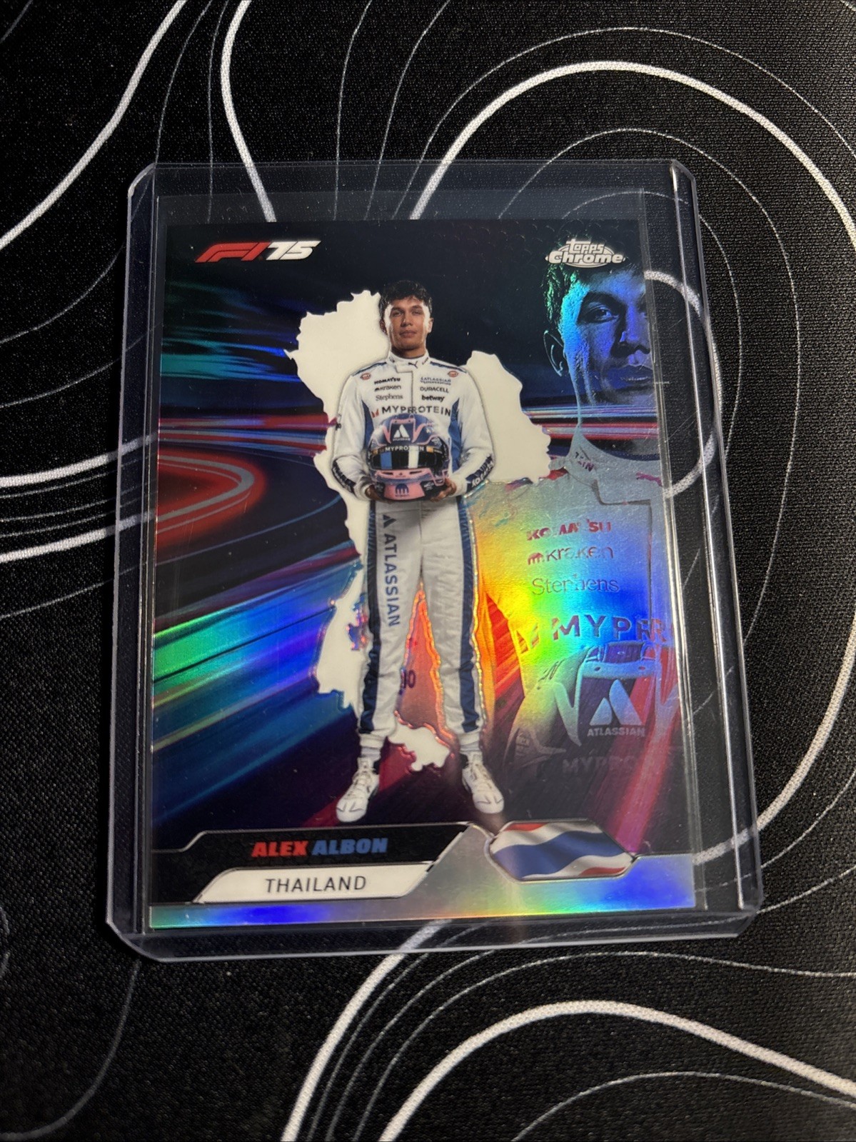 2025 Topps Chrome F1 Formula 1 Alex Albon Neon Nations #NN-9 SP