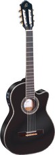 Ortega Guitars RCE145BK Family Series Pro Slim Neck Acoustic Electric Thinlin...