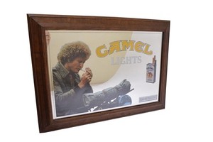 cigarette mirror Vintage JOB Lady Mirror, Art Nouveau Picture, Stamford Art, Made in Canada, Bar Mirror, Man Cave Mirror, Father's Day Gift Antique Camel Cigarette Advertisement Framed