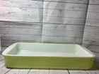 Vintage Pyrex Glass Baking Dish Lime Green 2 Qt Rectangle Casserole #232