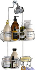 Anti-Swing Hanging Shower Caddy Stainless Steel 304, Over Head Shower Caddy