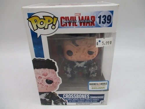 FUNKO POP! MARVEL #139 CAPT AMERICA CIVIL WAR CROSSBONES NEW HEAVY BOX WEAR
