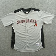 Arizona Diamondbacks Jersey Mens Large Gray Baseball MLB Dynasty New