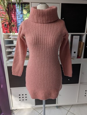 Dicker warmer Wollpullover Longpulli Minikleid, Größe S, Cecilia Classics