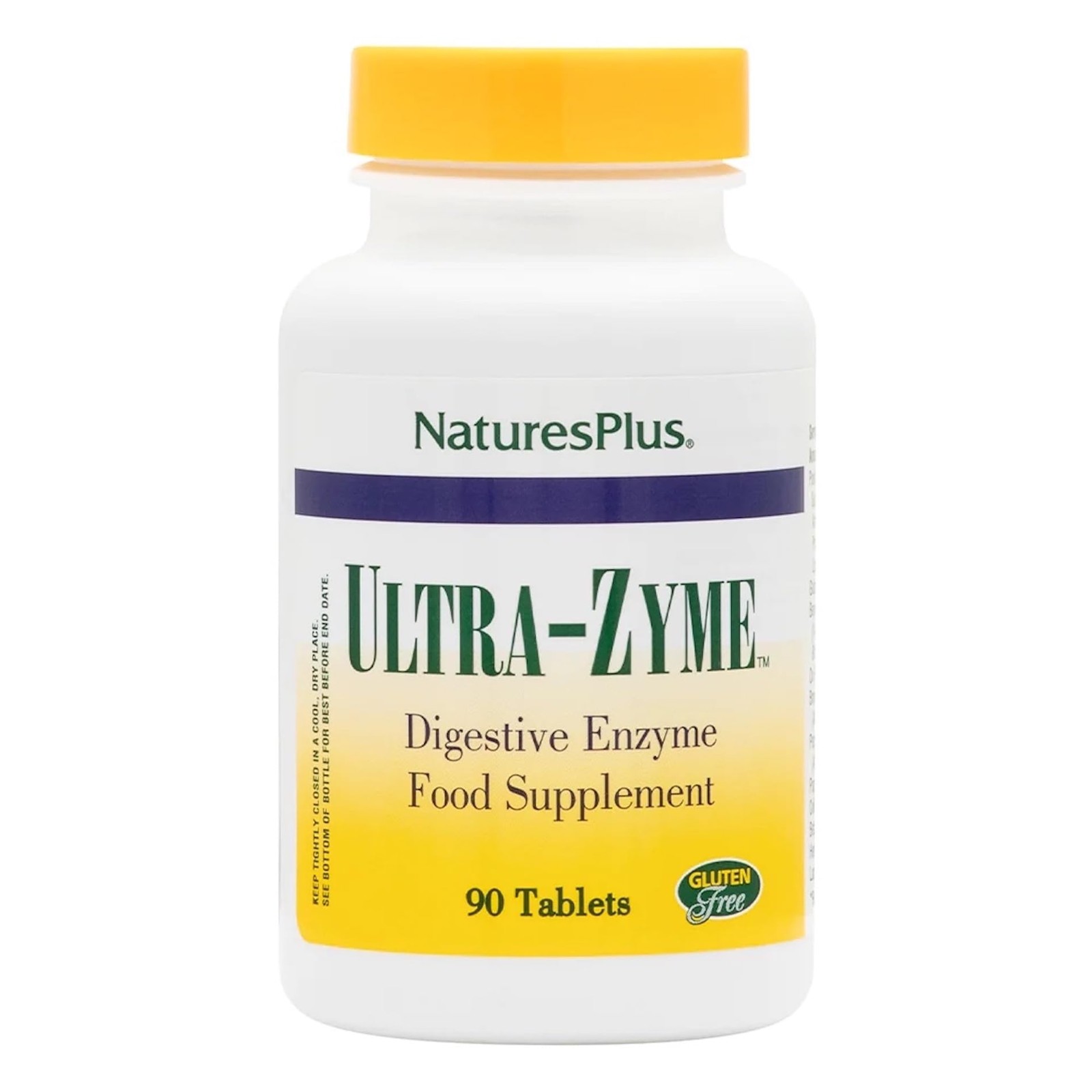 NaturesPlus UltraZyme - 120 mg Ox Bile, Pancreatin, Betaine HCl, Bromelain,
