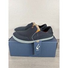 OluKai Nohea Mesh Mens Slip On Shoes Dark Shadow Grey 10188-4242 Size 9 NWT