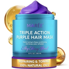 Deep Conditioning Purple Hair Mask for Brassy, Blonde, or Color-Treated Hair