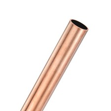 1-Pack Copper Round Tube, 14mm OD 1mm Thick 200mm Length Straight Pipe Tubing