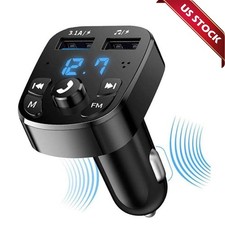 Bluetooth 5.0 Car Wireless FM Transmitter Adapter 2USB PD Charger AUX Hands-Free