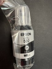 Sealed Genuine Epson 502 EcoTank Ink Black High Capacity Bottle 127ml Exp 2028