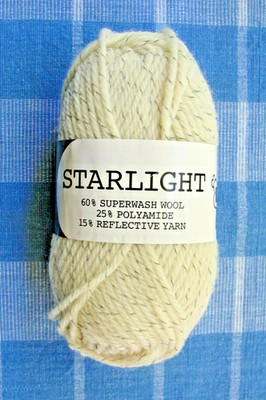 Hobbit Starlight Reflective Yarn - Color: #1 Natural White - New