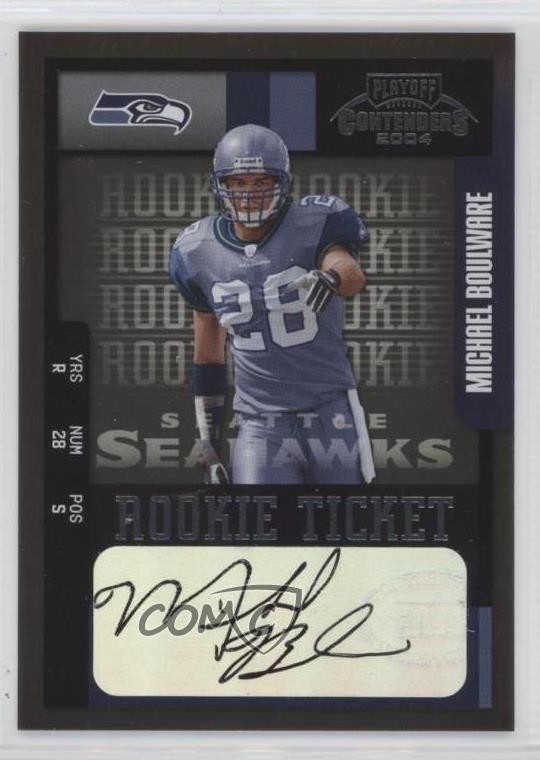 2004 Playoff Contenders Rookie Michael Boulware #182 Rookie Auto RC 10uy