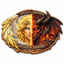 Angels and Demons Balance of Eternity 100g .999 Fine Copper Medal ART