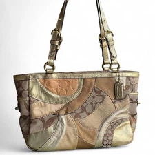 Coach Signature Mosaic Patchwork Tote F14004