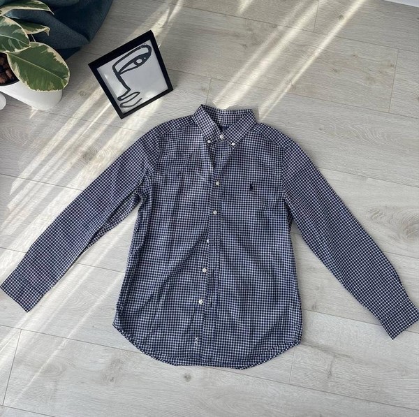 Men Polo Ralph Lauren Shirt Navy Stretch L