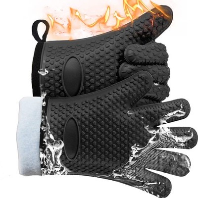 Oven Mitts Bake Silicone Gloves Anti-scald Microwave Oven Baking Gloves BBQ Glov