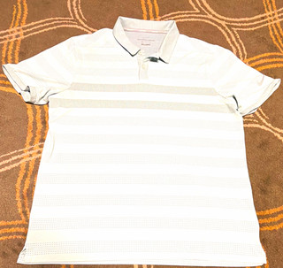 Nike Golf Men’s Zonal Cooling Striped Short Sleeve Golf Light Green/Gray Size L