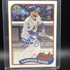 2024 Topps Update Series - 1989 Topps Baseball Auto Harrison Bader #89AU-HB (AU)