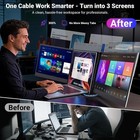 15.6" One-Cable Laptop Screen Extender,Ultra-Thin 1080P FHD Triple Monitor — photo 8