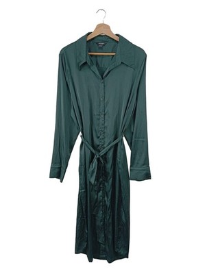 MONKI Hemdblusenkleid Damen Kleid Gr. DE 40 grün Elegant