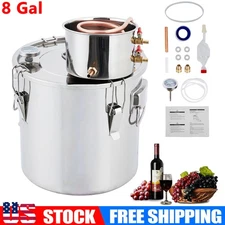 2 POT 10 Gallon Water Alcohol Wine Distiller Alcohol Still Boiler Making DIY