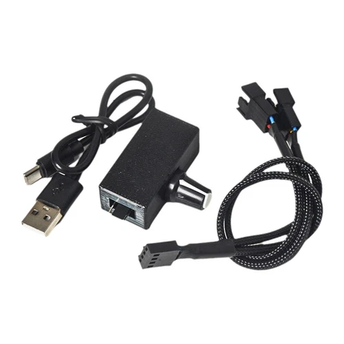 2X(PWM-Drehzahlregler, 12 V, 4-Polig, PWM-Lüfterregler, USB-Typ-C-Stromvers3851