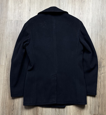 40s　NAVAL CLOTHING FACTORY PEA COAT BLK Naval Clothing Factory Pea Coat 1940's WWII Navy Men's