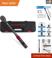 High Precision 3/8 Click Torque Wrench 5-45 Ft-Lb for Safe Motorcycle & Auto Use