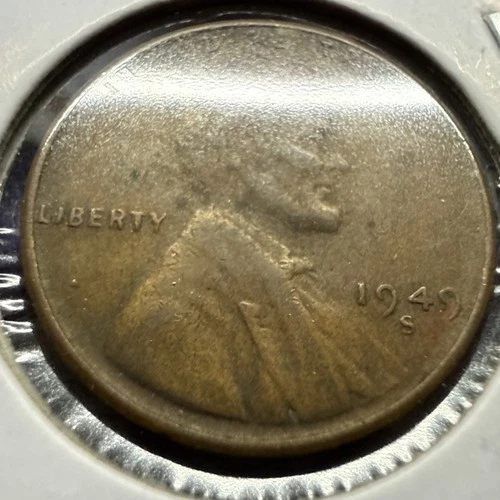1949-S Lincoln Wheat Cent/Penny US Old Circulated Coin VG/F